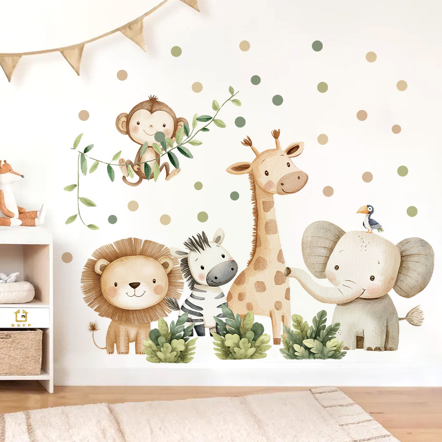 Boho Forest Animals Wall Stick - Baby Nursery Decor Girl 评论和价格
