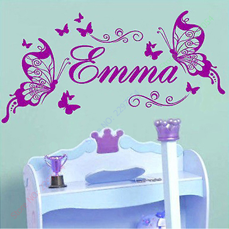 New Butterflies Personalized N - Baby Nursery Decor Girl 评论和价格