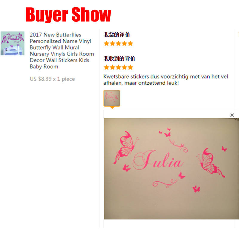 New Butterflies Personalized N - Baby Nursery Decor Girl 评论和价格