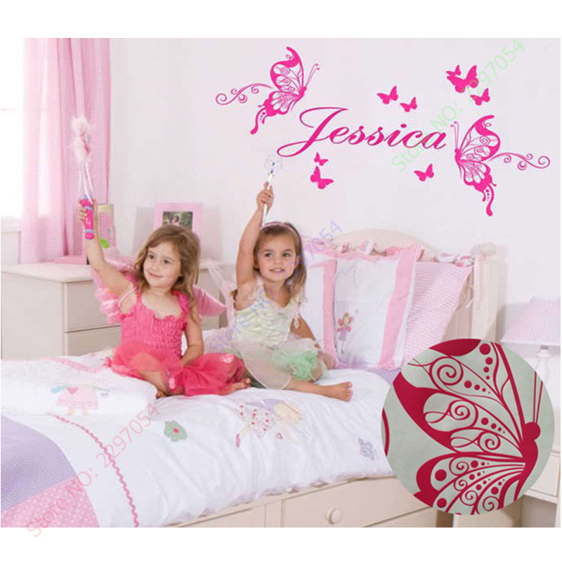 New Butterflies Personalized N - Baby Nursery Decor Girl 评论和价格