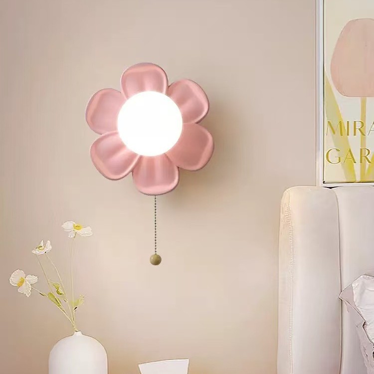 Modern Flower Wall Sconce with - Baby Nursery Wall Lights 评论和价格
