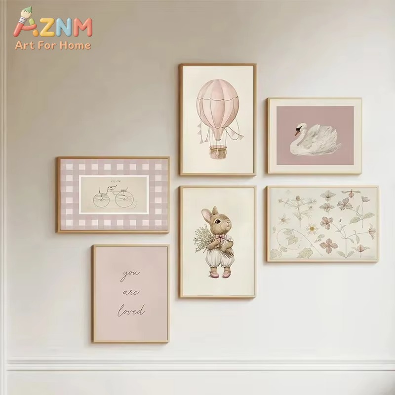 Bunny Nursery Canvas Wall Art  - Baby Nursery Frames 评论和价格