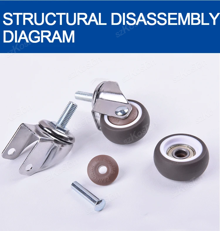 4pcs Furniture Casters Wheels  - Baby Nursery Trolley 评论和价格