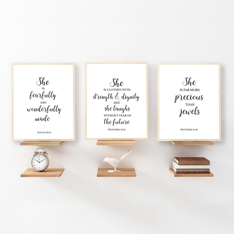 Bible Verses Quote Christian W - Baby Girl Nursery Quotes 评论和价格
