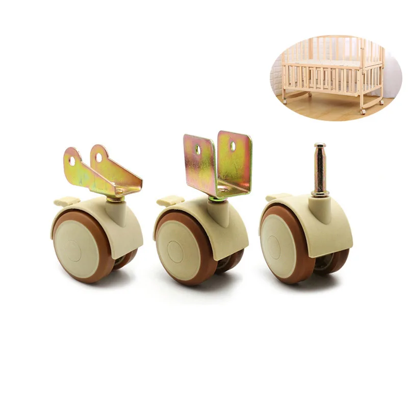 4Pcs 2'' Furniture Crib Swivel - Baby Nursery Trolley 评论和价格