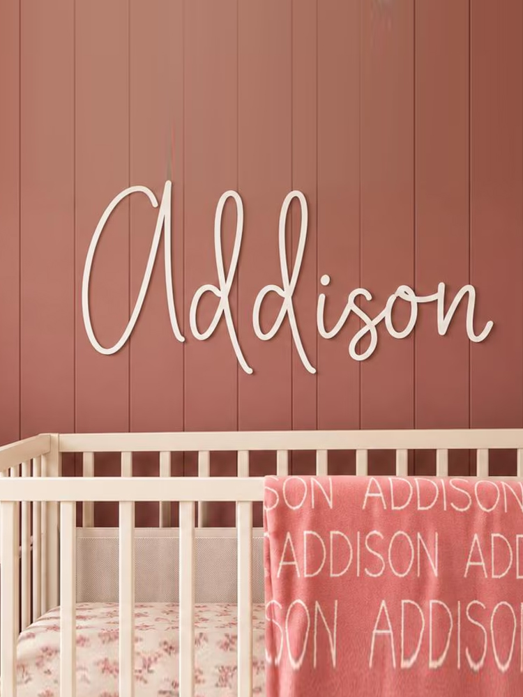 Custom Personalized wooden fir - Baby Nursery Decor Girl 评论和价格