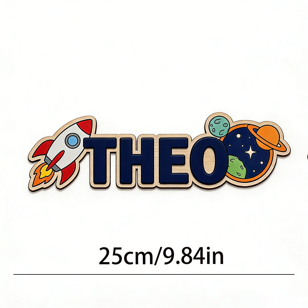 Personalized Space Rocket Name - Baby Nursery Boy 评论和价格