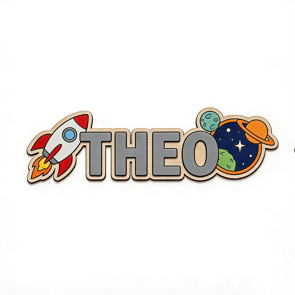 Personalized Space Rocket Name - Baby Nursery Boy 评论和价格