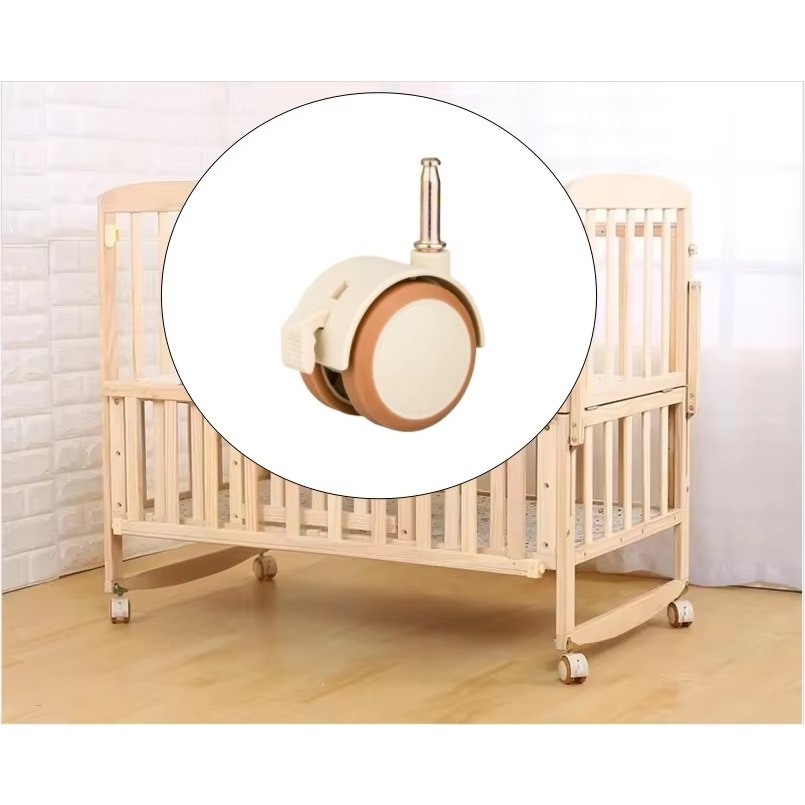 2/4Pcs 2'' Furniture Crib Swiv - Baby Nursery Trolley 评论和价格