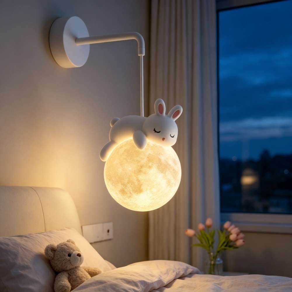 Cute Animal Wall Lamp White Ra - Baby Nursery Wall Lights 评论和价格