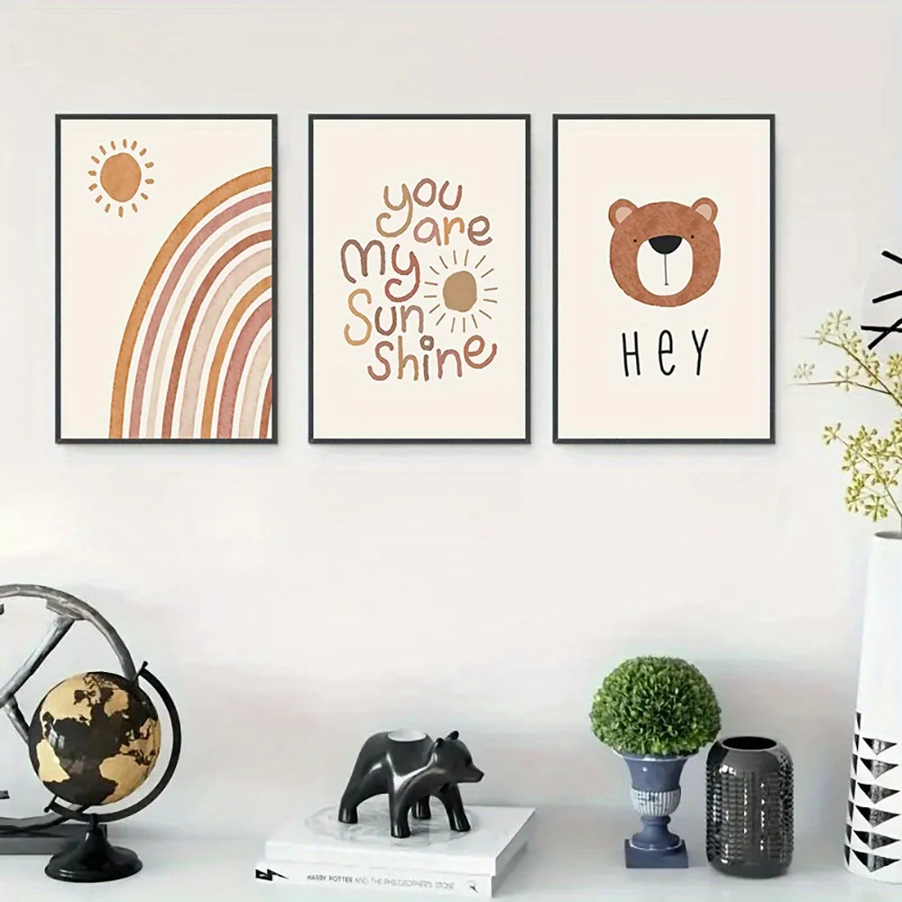 (No frame)3pcs Canvas Art Set, - Baby Nursery Frames 评论和价格