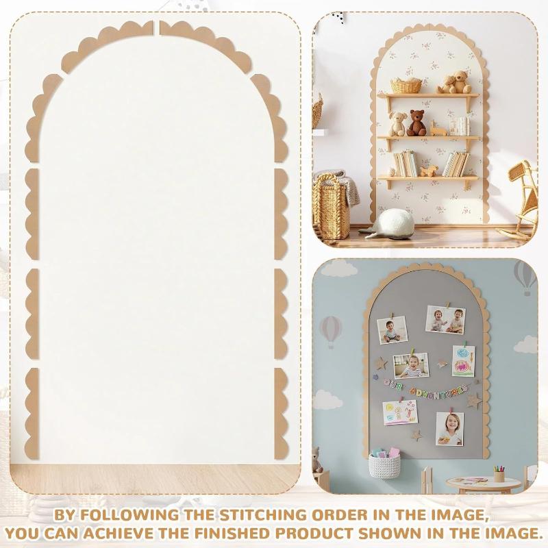 Wood Wall Arch Decor DIY Unfin - Baby Nursery Frames 评论和价格